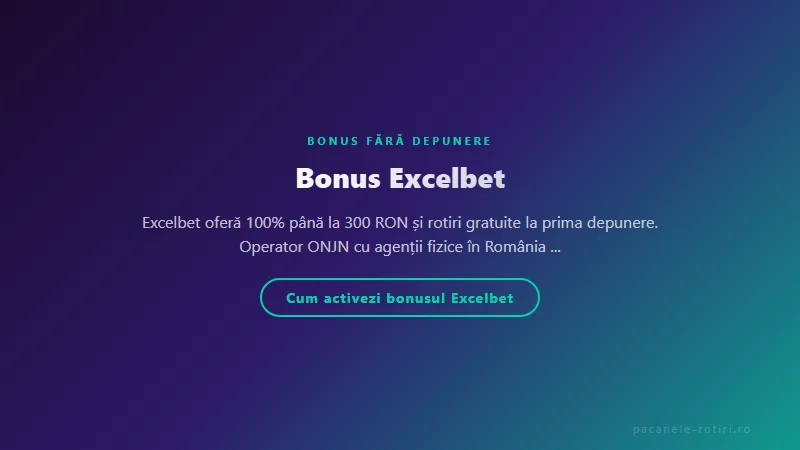 Structura bonus Bonus Excelbet