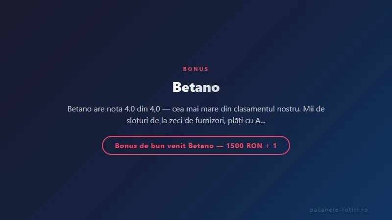 Structura bonus Betano