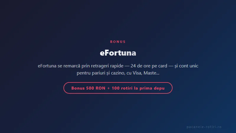 Structura bonus eFortuna