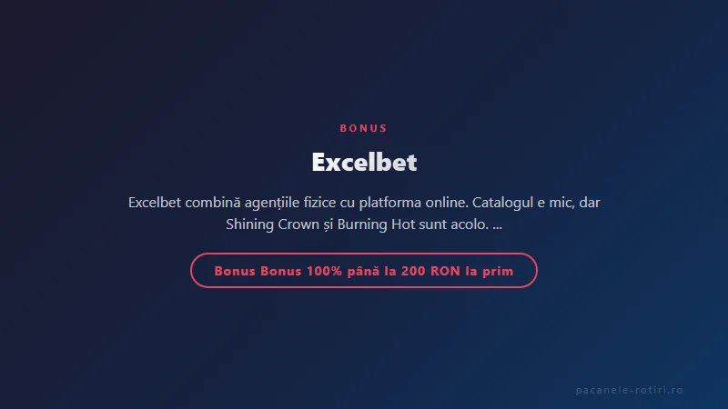 Structura bonus Excelbet