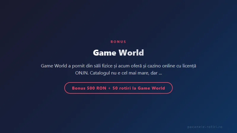 Structura bonus Game World