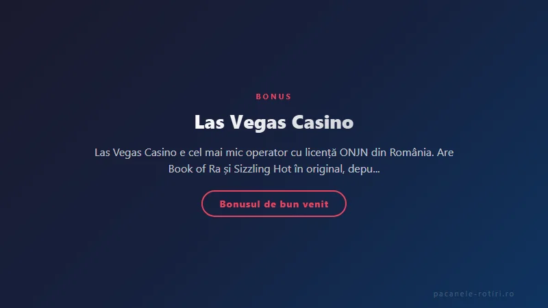 Structura bonus Las Vegas Casino