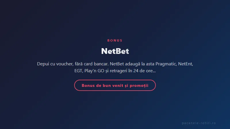 Structura bonus NetBet