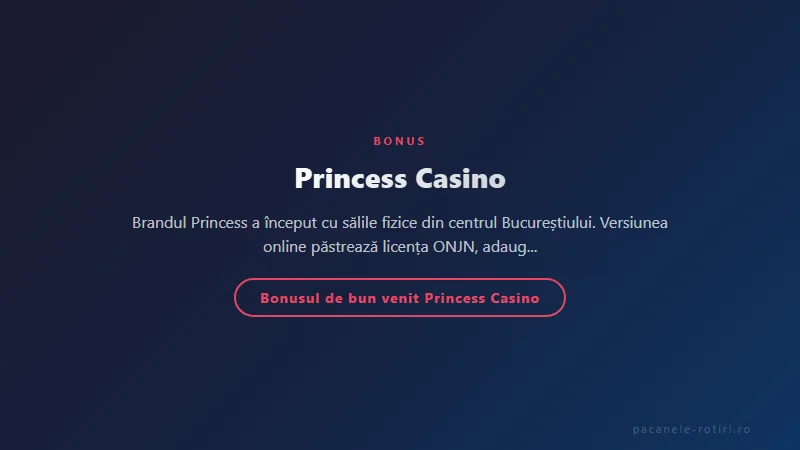 Structura bonus Princess Casino