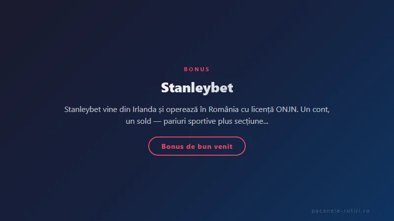 Structura bonus Stanleybet