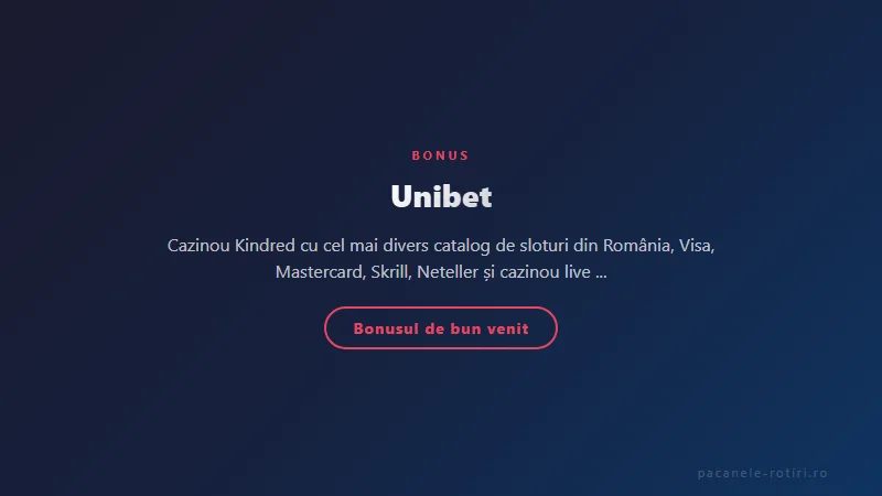 Structura bonus Unibet