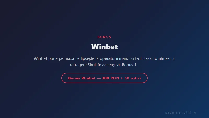 Structura bonus Winbet