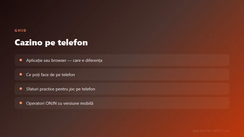 Ghid Cazino pe telefon