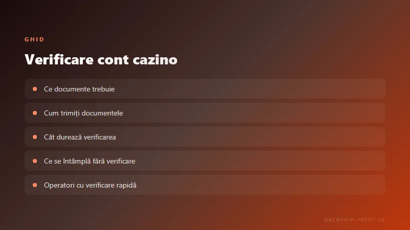 Ghid Verificare cont cazino