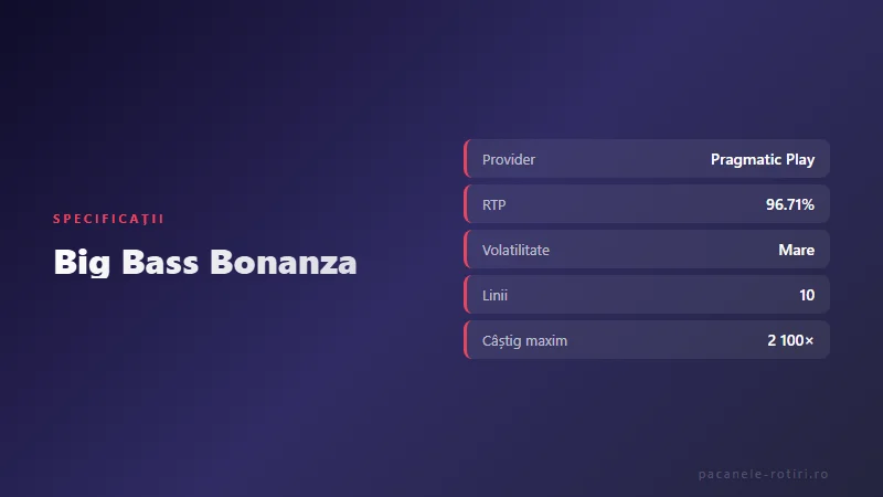 Specificații Big Bass Bonanza