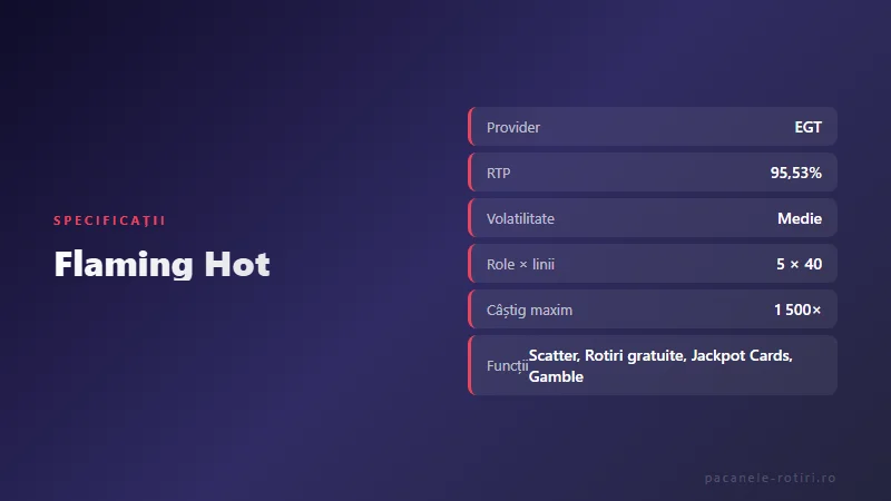 Specificații Flaming Hot
