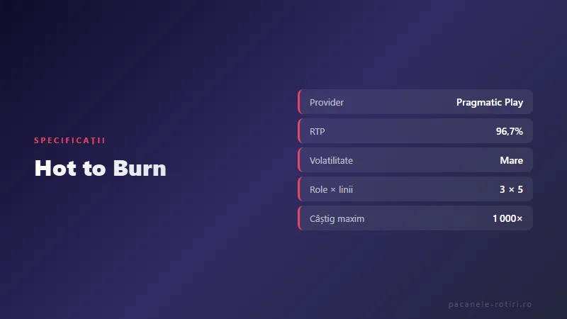 Specificații Hot to Burn