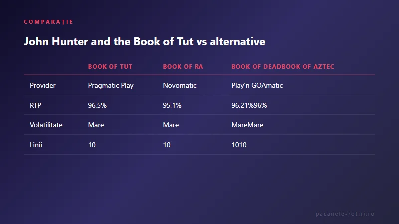 Comparație John Hunter and the Book of Tut vs alternative