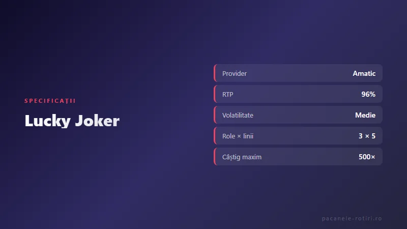Specificații Lucky Joker