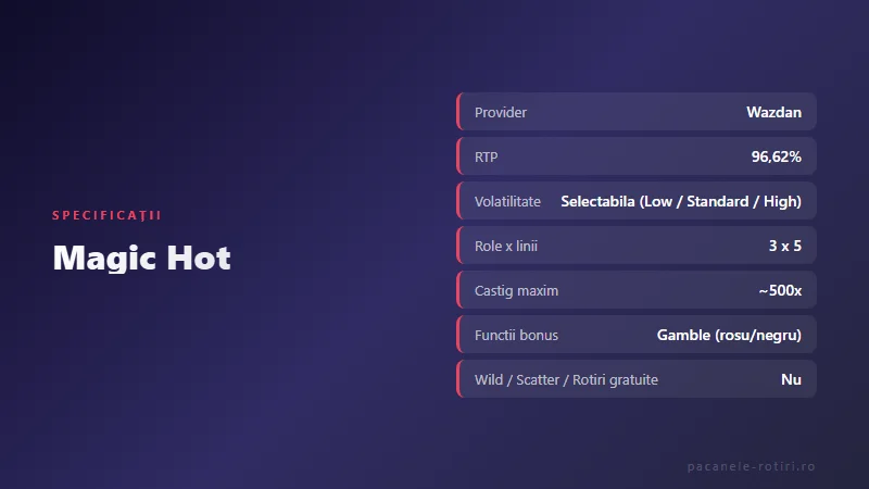 Specificații Magic Hot