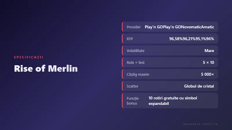 Specificații Rise of Merlin