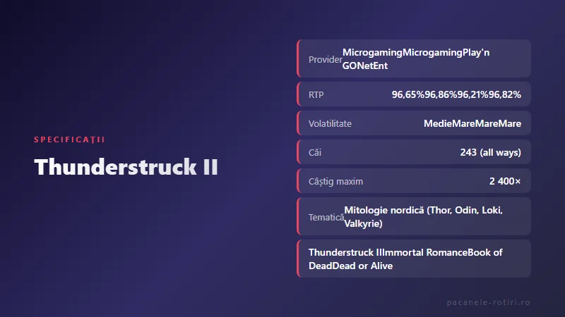 Specificații Thunderstruck II