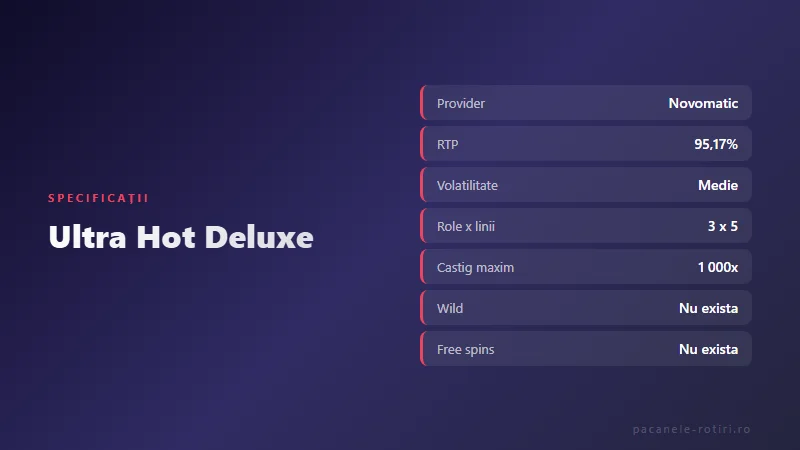 Specificații Ultra Hot Deluxe