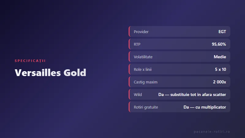 Specificații Versailles Gold