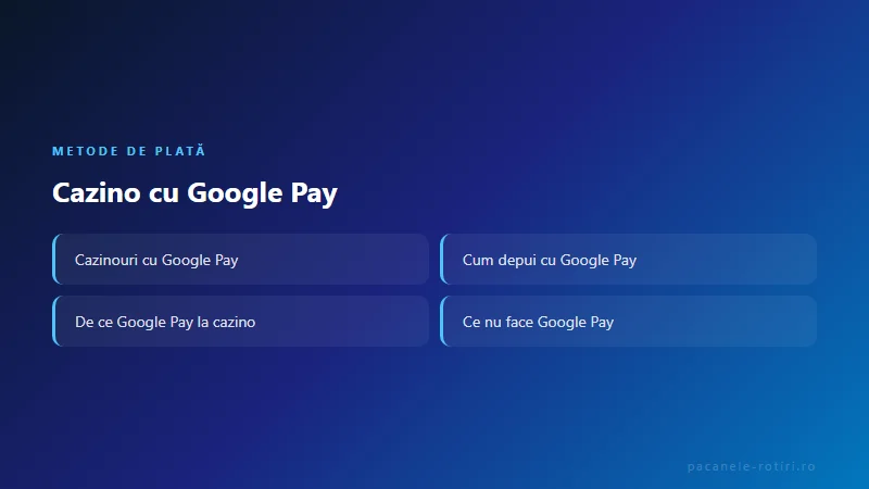 Metode de plată Cazino cu Google Pay