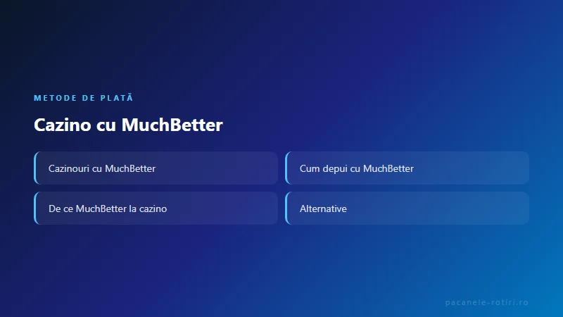Metode de plată Cazino cu MuchBetter