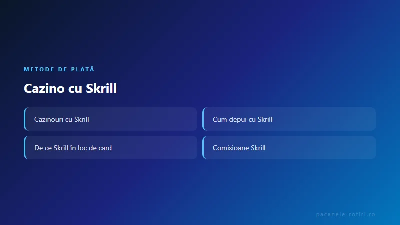 Metode de plată Cazino cu Skrill