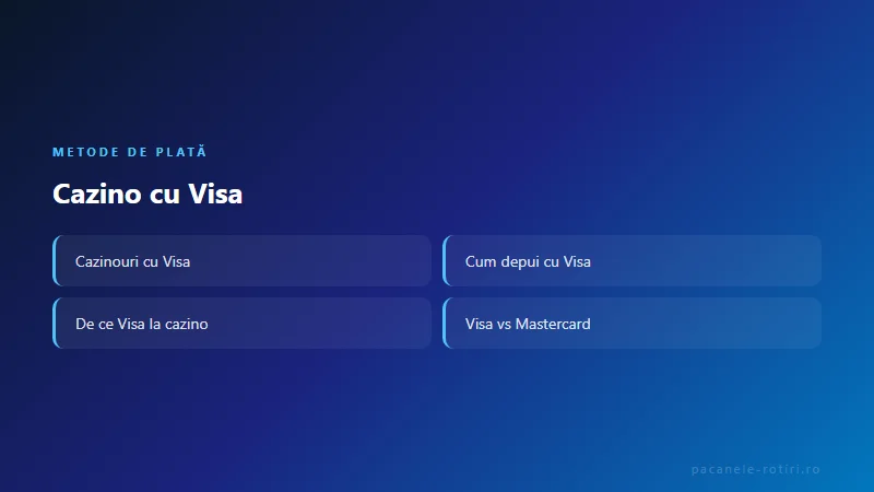 Metode de plată Cazino cu Visa